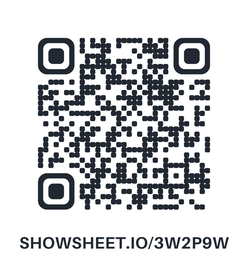 ShowSheet sticker for showsheet.io/3W2P9W